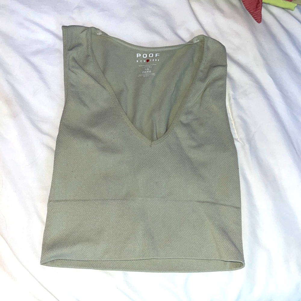 WOMENS RIBBED GREEN TANK TOP!